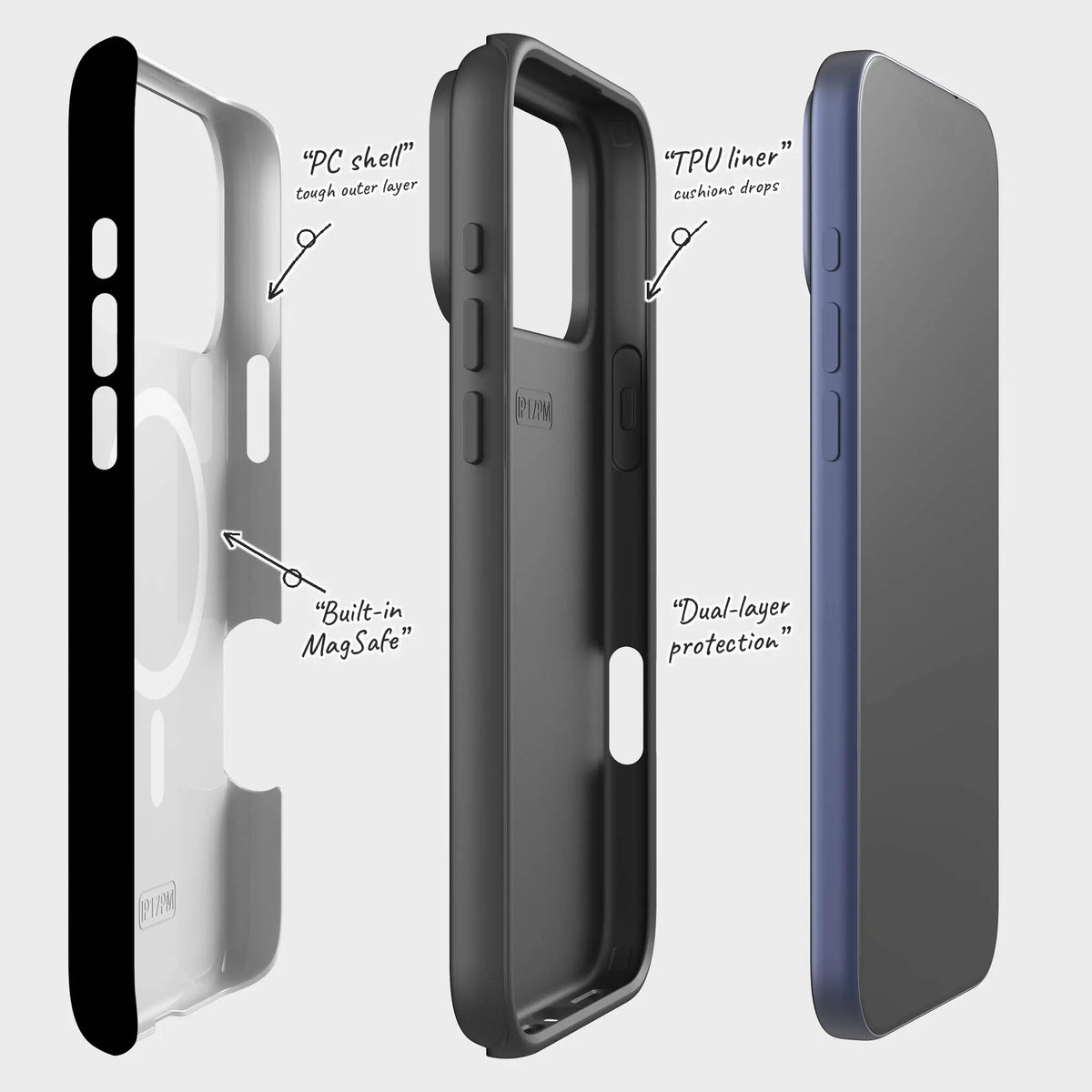 Simple Range Black — Magsafe Tough Case for iPhone — Finnaij