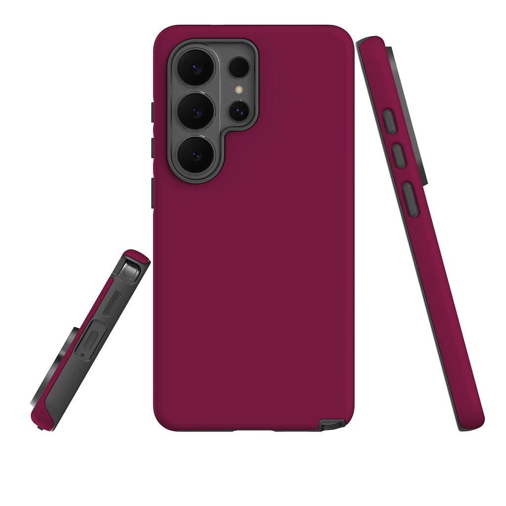 Simple Range Burgundy Orchid — Tough Case for Samsung — Three Quarter — Finnaij