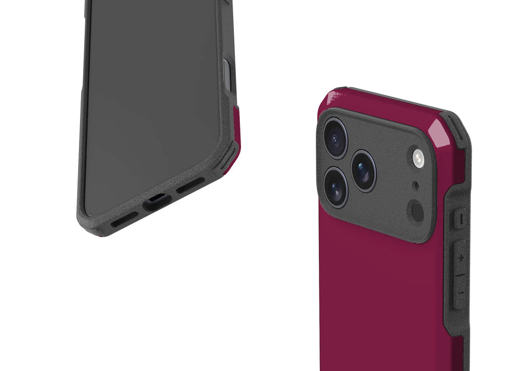 Simple Range Burgundy Orchid — Impact Armour MagSafe Case for iPhone — Finnaij