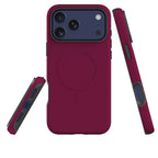 Simple Range Burgundy Orchid — MagSafe Tough Case for iPhone — Three Quarter — Finnaij