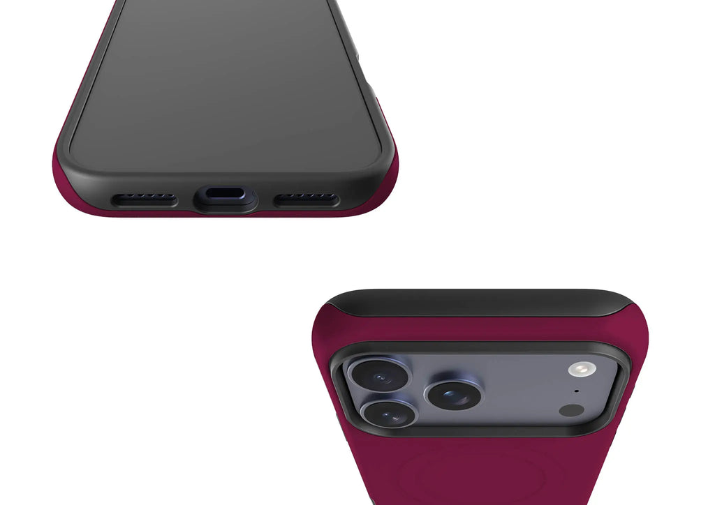 Simple Range Burgundy Orchid — MagSafe Tough Case for iPhone — Finnaij