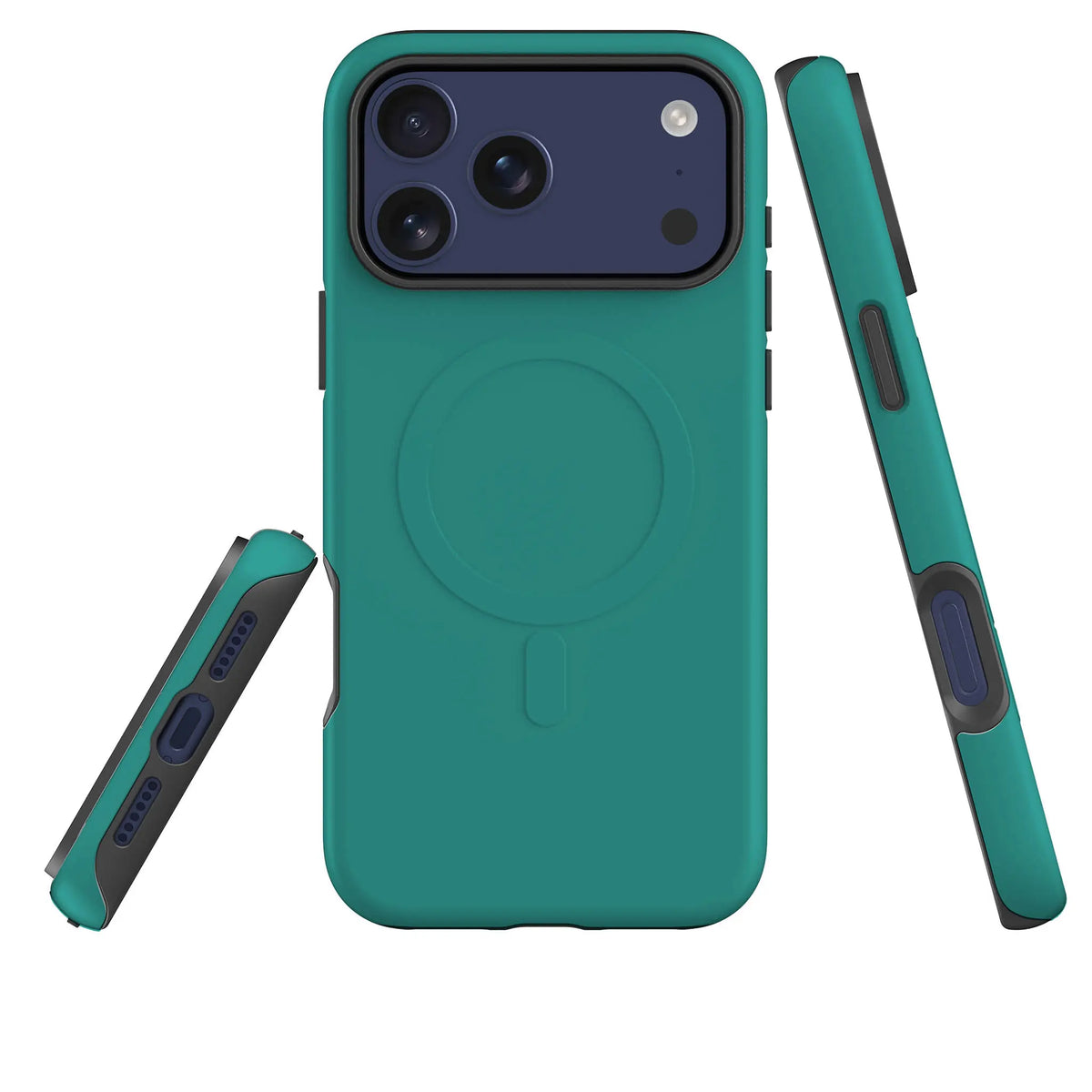 Simple Range Teal — Magsafe Tough Case for iPhone — Three Quarter — Finnaij