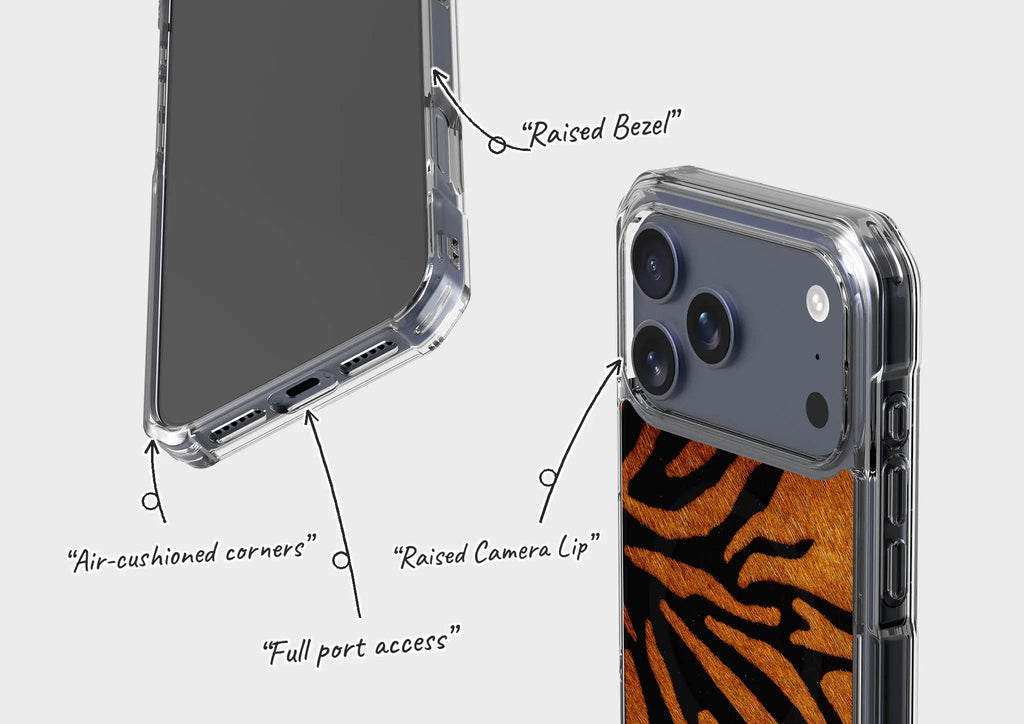 Stripes of the Wild — Magsafe Clear Impact Case for iPhone — Finnaij