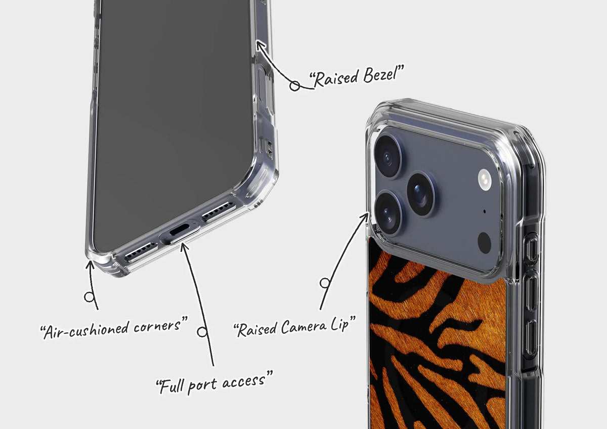 Stripes of the Wild — Magsafe Clear Impact Case for iPhone — Finnaij