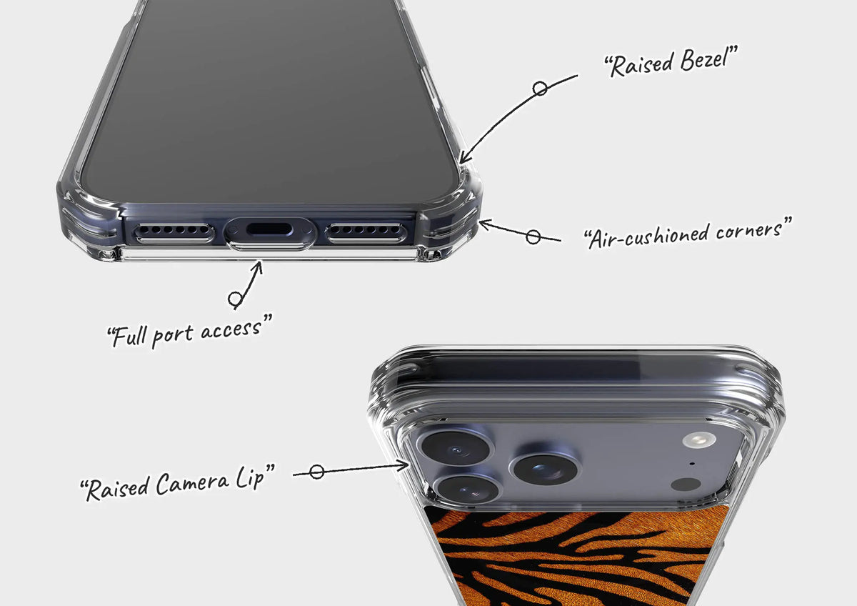 Stripes of the Wild — Magsafe Clear Impact Case for iPhone — Finnaij