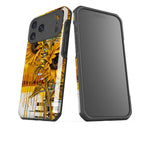 Sunflowers with Abstract Golden Chaos by Frida Lövström — Impact Armour MagSafe Case for iPhone — Finnaij