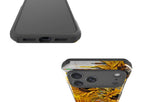 Sunflowers with Abstract Golden Chaos by Frida Lövström — Impact Armour MagSafe Case for iPhone — Finnaij
