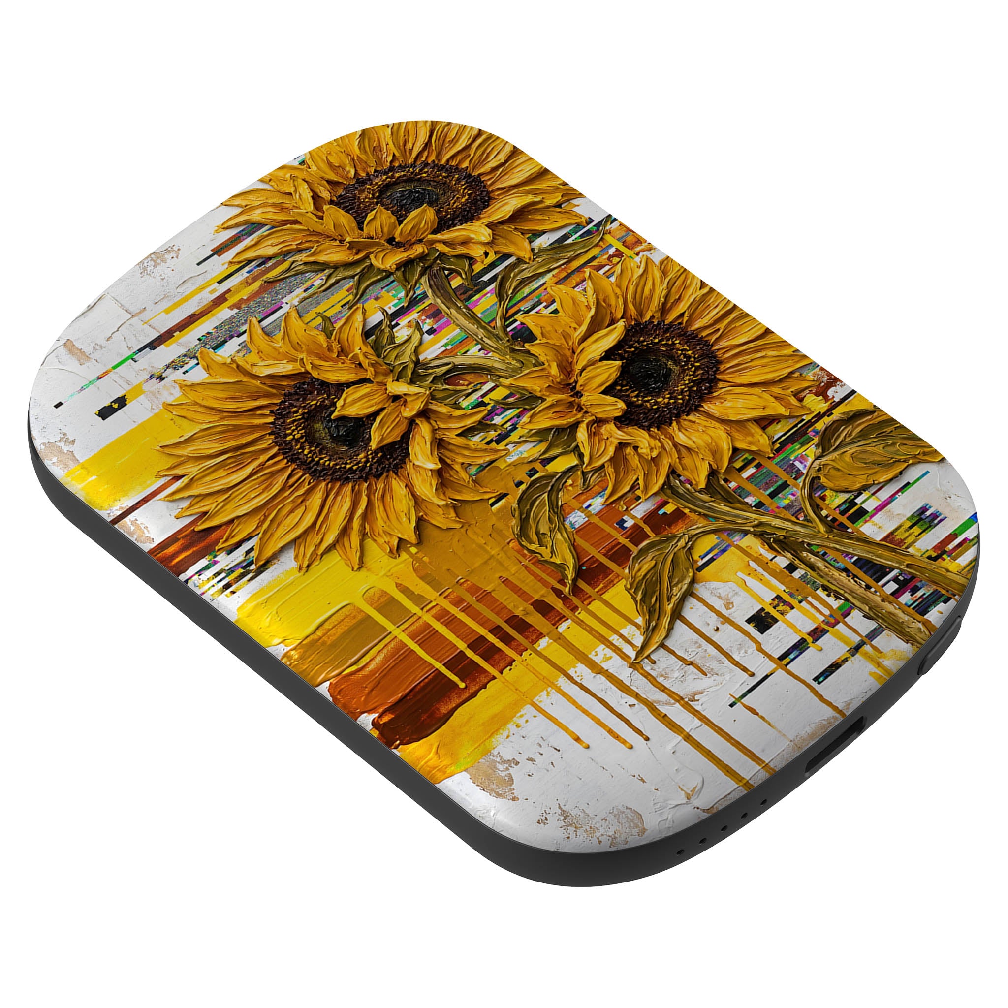 Sunflowers with Abstract Golden Chaos by Frida Lövström — MagSafe CHARGEPOD — Finnaij