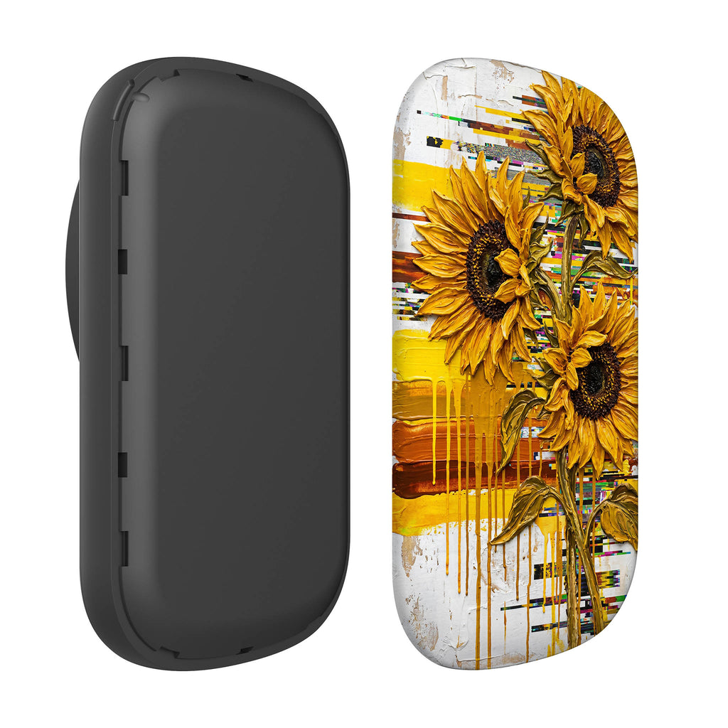 Sunflowers with Abstract Golden Chaos by Frida Lövström — MagSafe CHARGEPOD — Finnaij