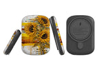Sunflowers with Abstract Golden Chaos by Frida Lövström — MagSafe CHARGEPOD — Finnaij