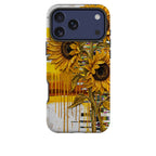 Sunflowers with Abstract Golden Chaos by Frida Lövström — Tough Case for iPhone — Finnaij