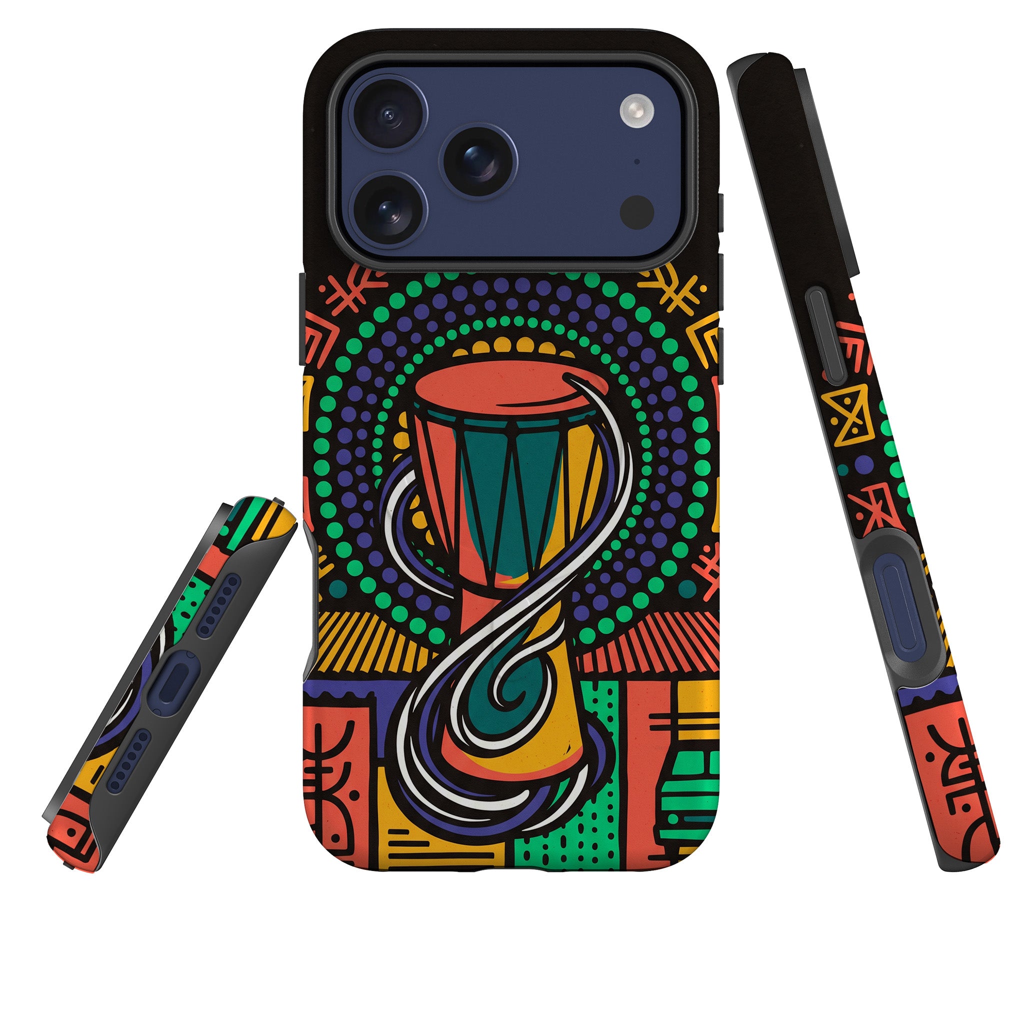 Talking Drum Halo by Ada Okoye — MagSafe Tough Case for iPhone — Three Quarter — Finnaij