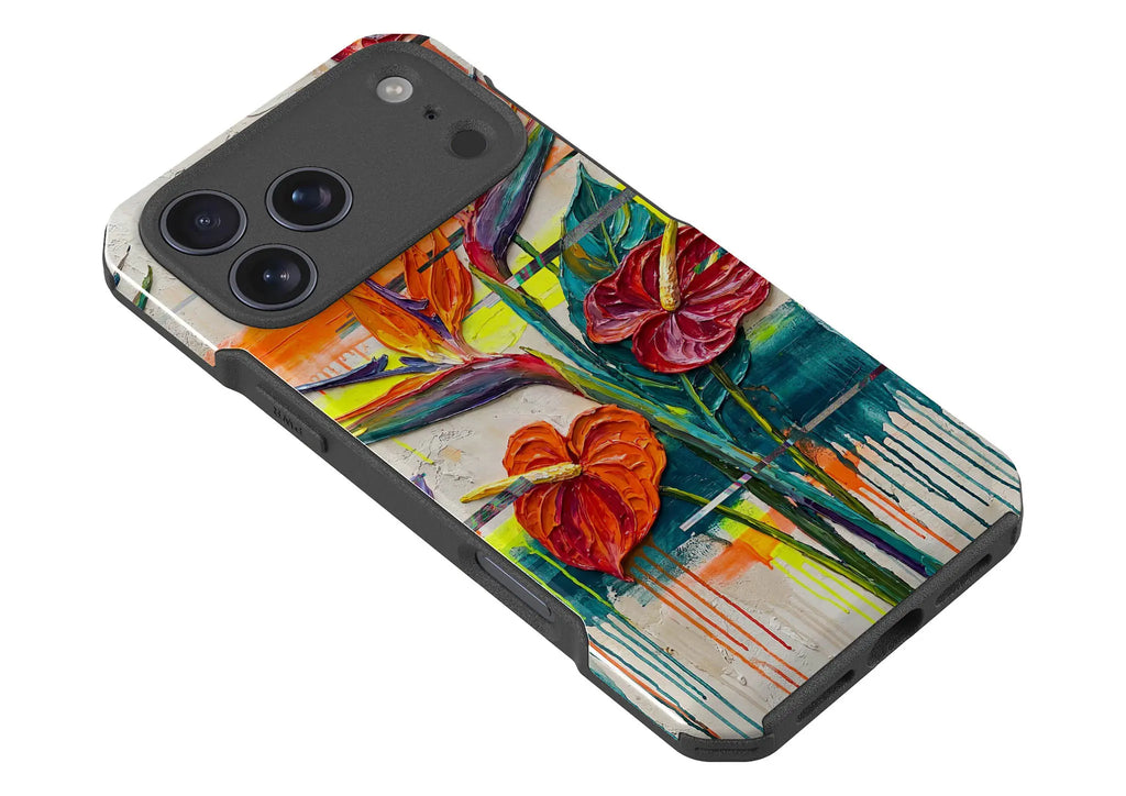 Tropical Flowers by Frida Lövström — Impact Armour MagSafe Case for iPhone — Finnaij