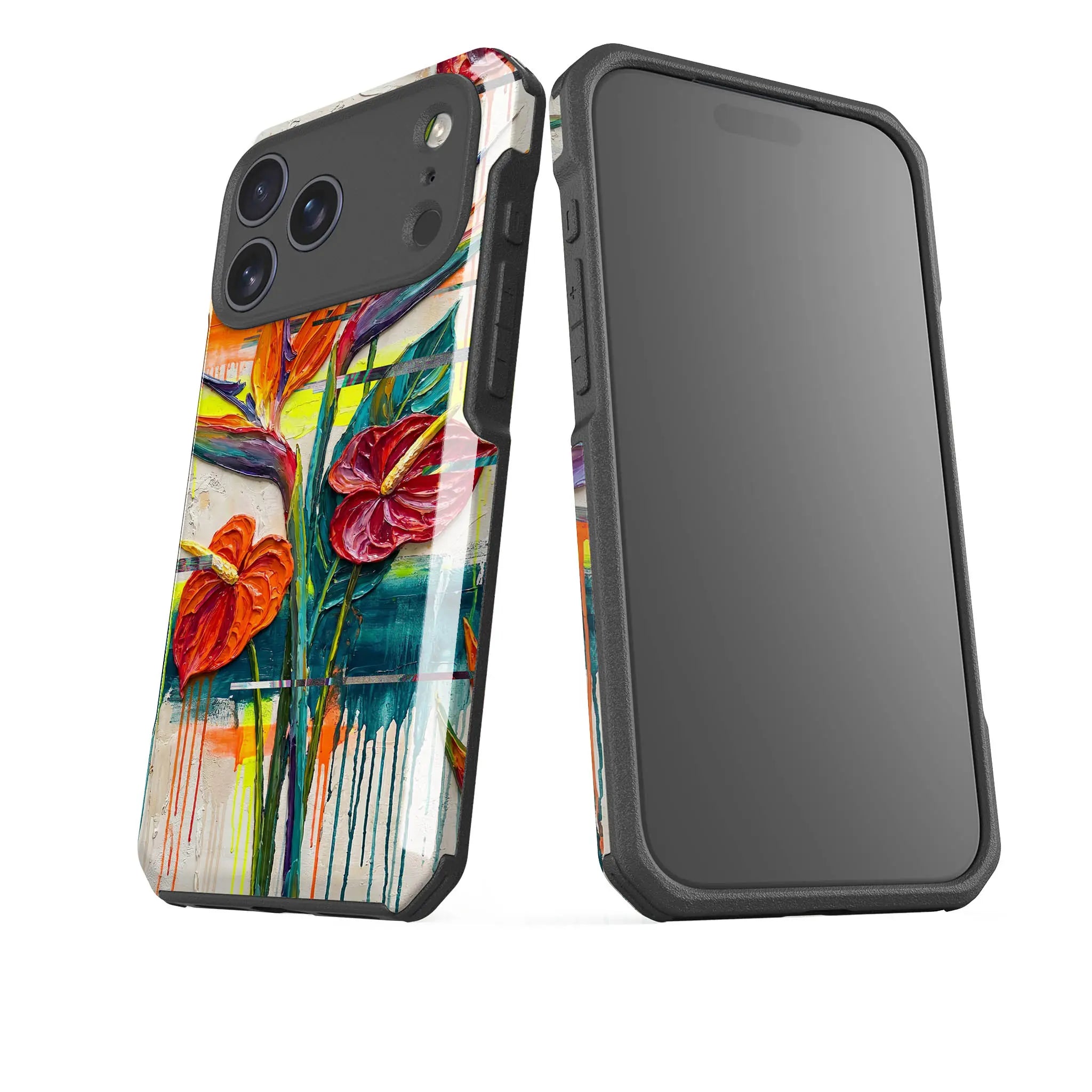 Tropical Flowers by Frida Lövström — Impact Armour MagSafe Case for iPhone — Finnaij