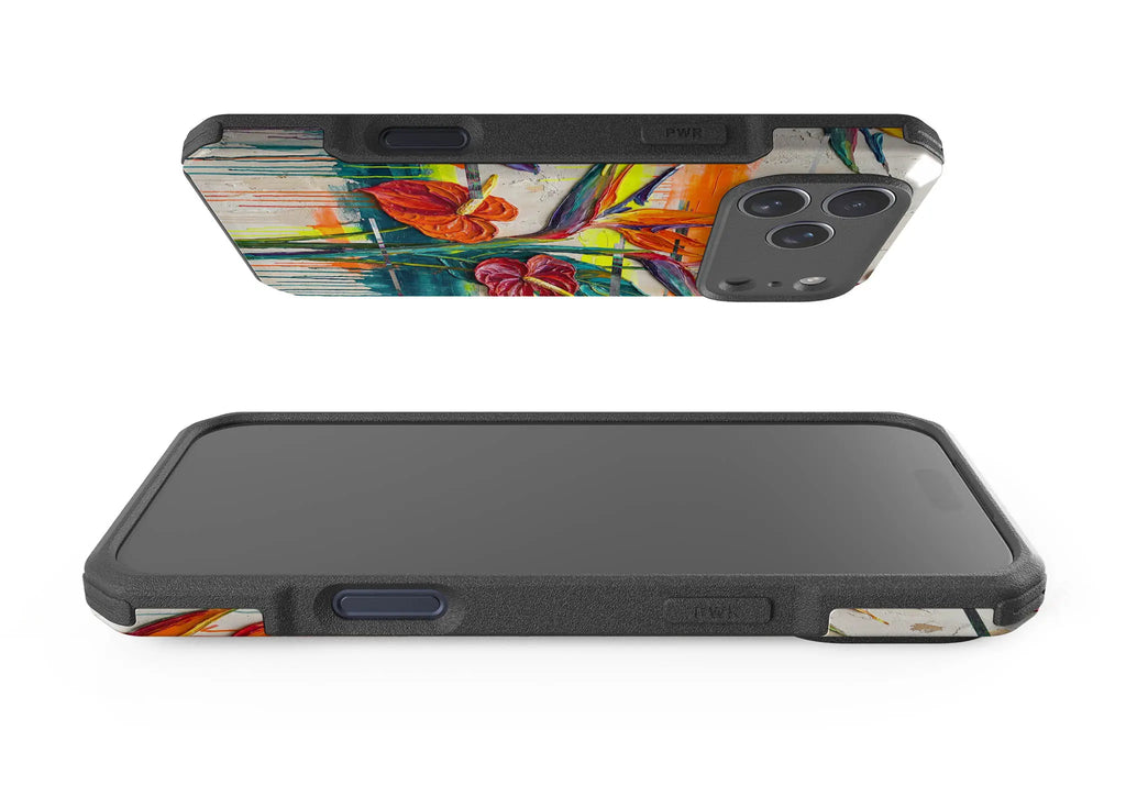 Tropical Flowers by Frida Lövström — Impact Armour MagSafe Case for iPhone — Finnaij