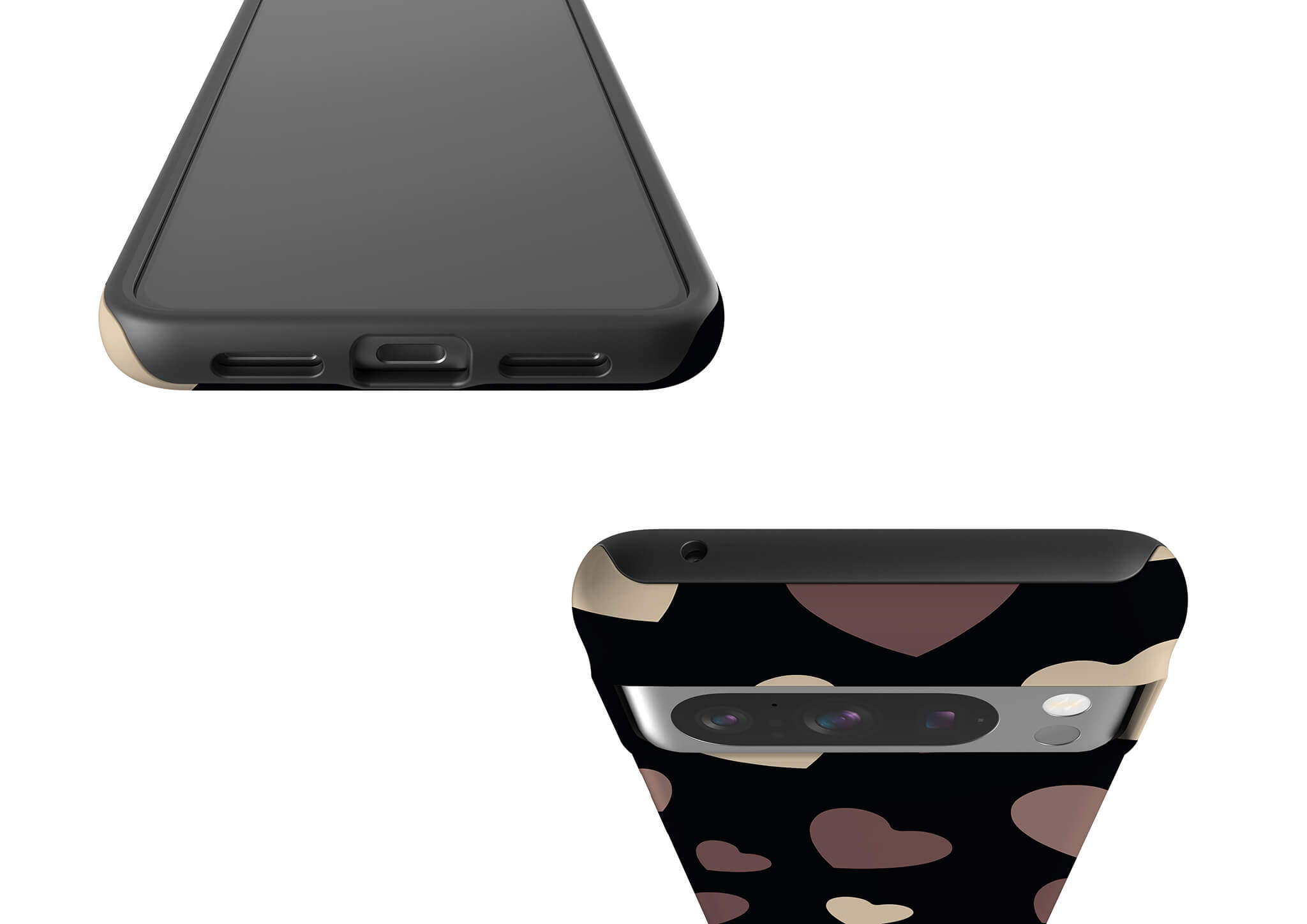 White & Black Hearts Tough Case for Google Pixel — Finnaij