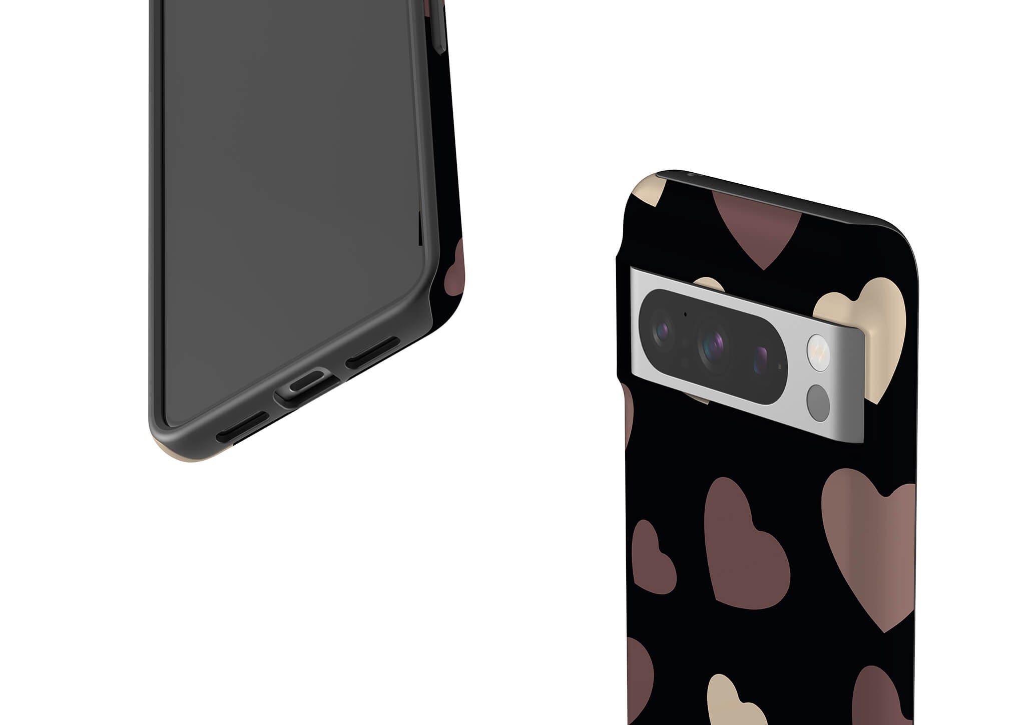 White & Black Hearts Tough Case for Google Pixel — Finnaij