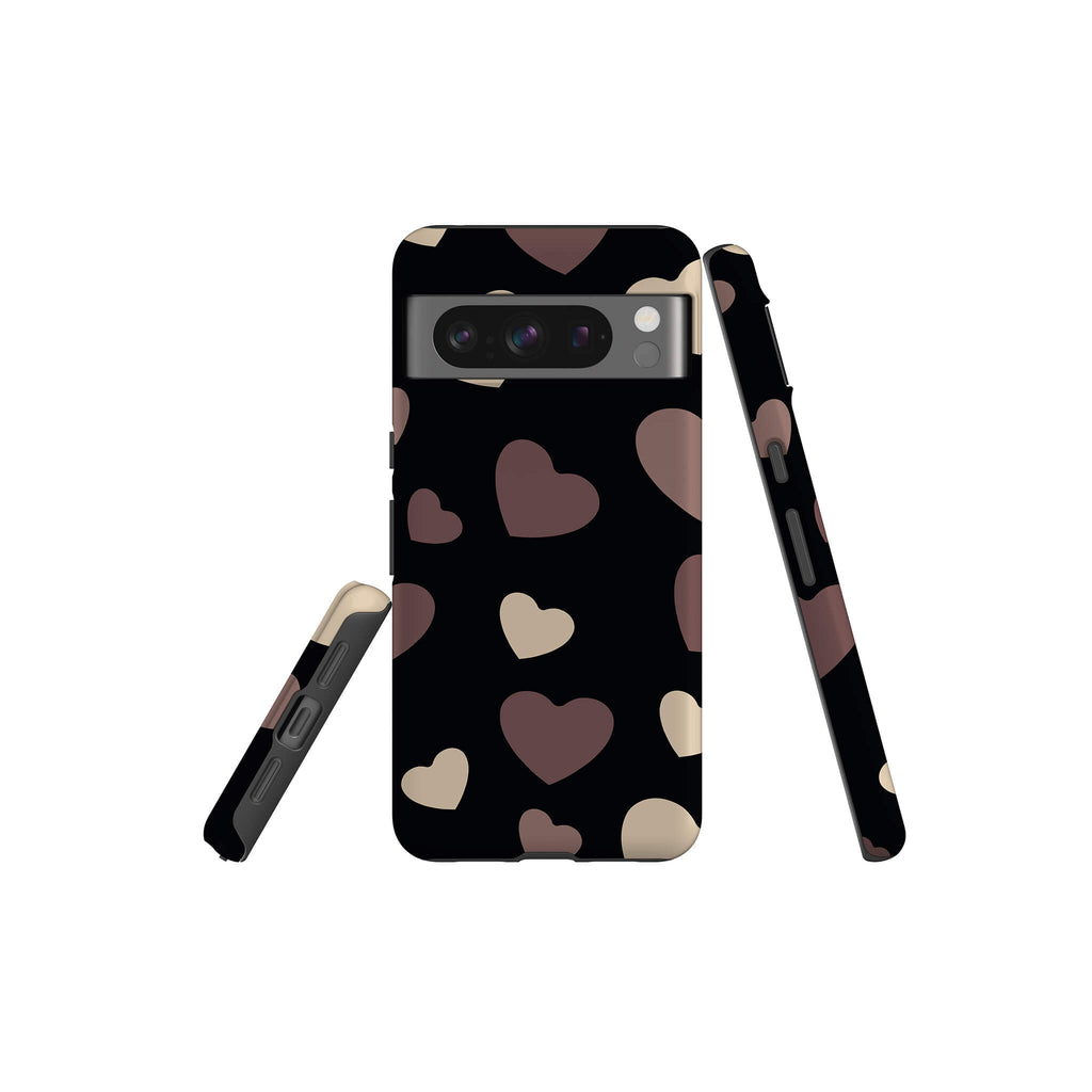 White & Black Hearts Tough Case for Google Pixel — Finnaij