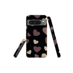 White & Black Hearts Tough Case for Google Pixel — Finnaij