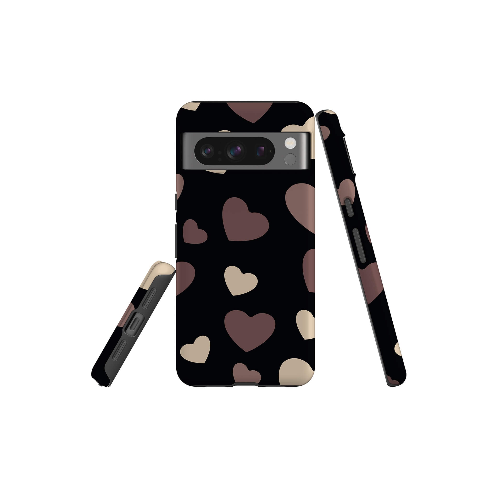 White & Black Hearts Tough Case for Google Pixel — Finnaij