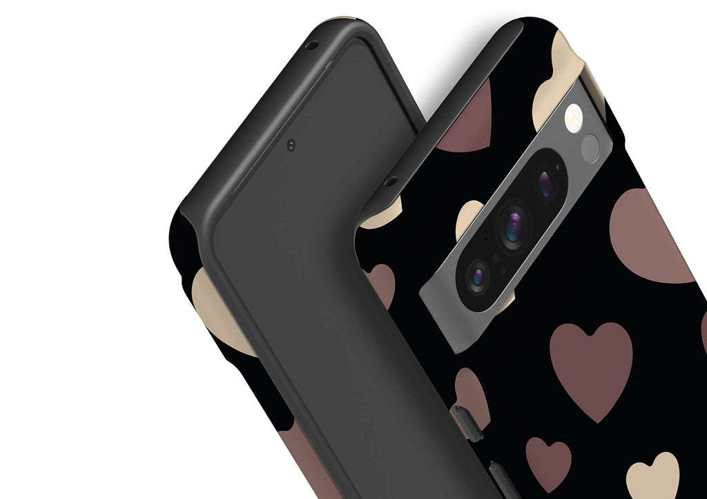 White & Black Hearts Tough Case for Google Pixel — Finnaij