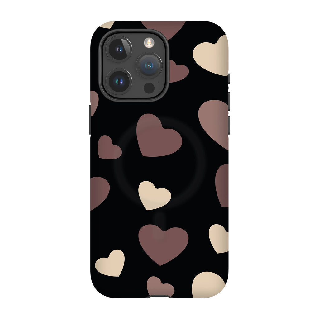 White & Black Hearts MagSafe Tough Case for iPhone — Finnaij