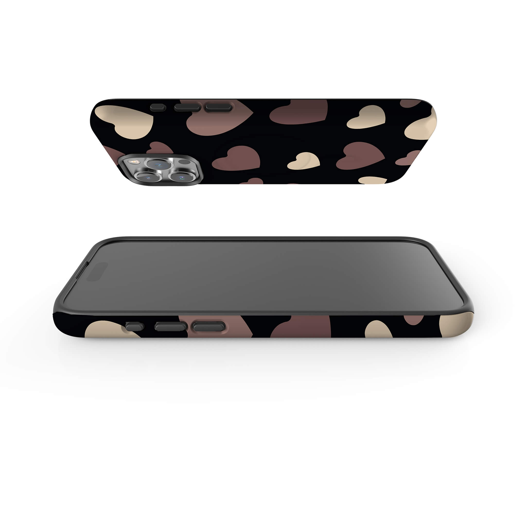White & Black Hearts MagSafe Tough Case for iPhone — Finnaij