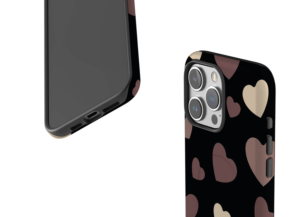 White & Black Hearts MagSafe Tough Case for iPhone — Finnaij