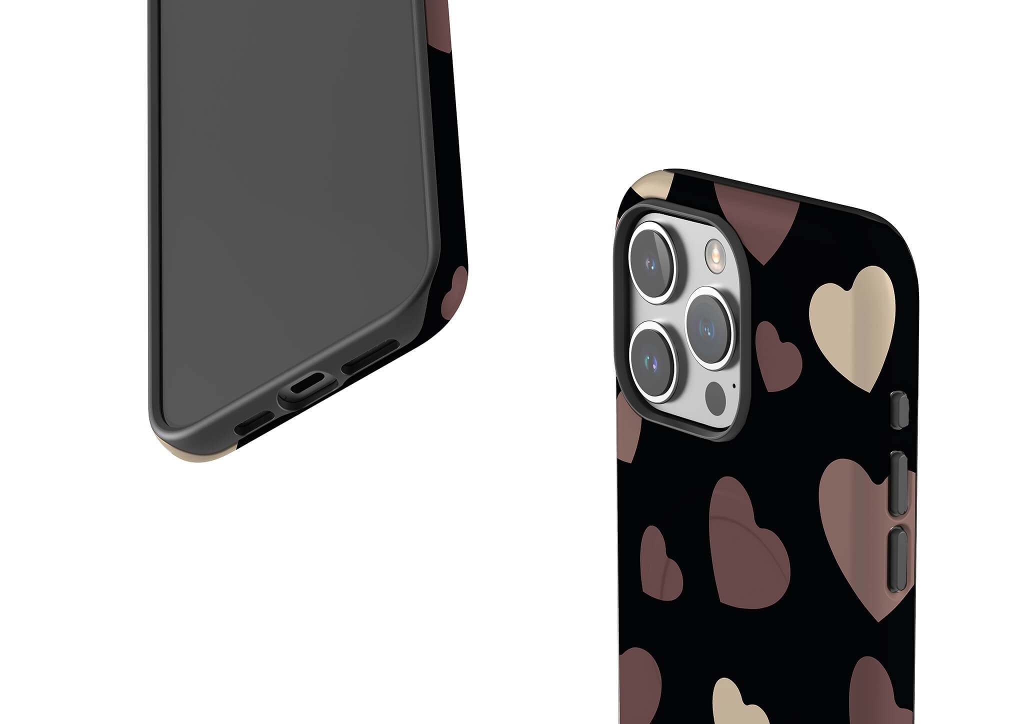 White & Black Hearts MagSafe Tough Case for iPhone — Finnaij
