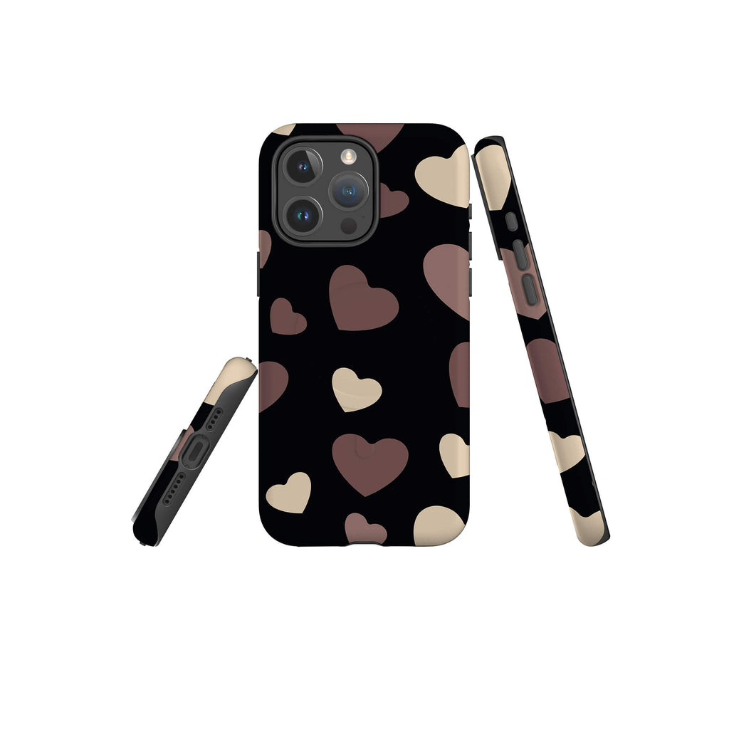 White & Black Hearts MagSafe Tough Case for iPhone — Finnaij