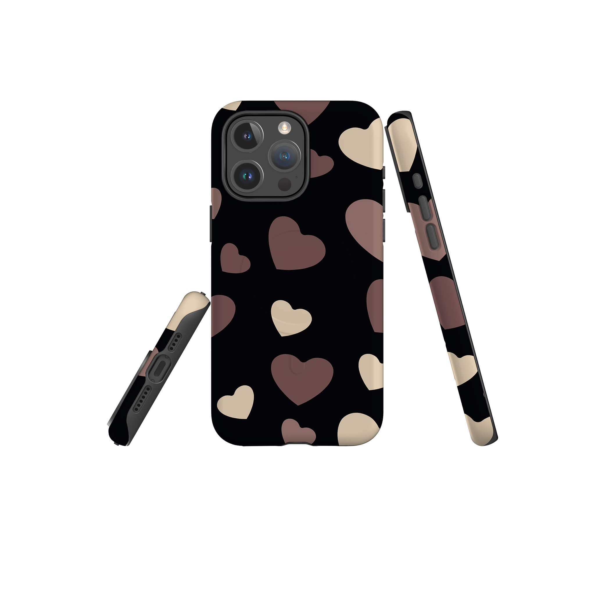 White & Black Hearts MagSafe Tough Case for iPhone — Finnaij