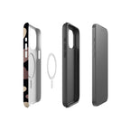 White & Black Hearts MagSafe Tough Case for iPhone — Finnaij