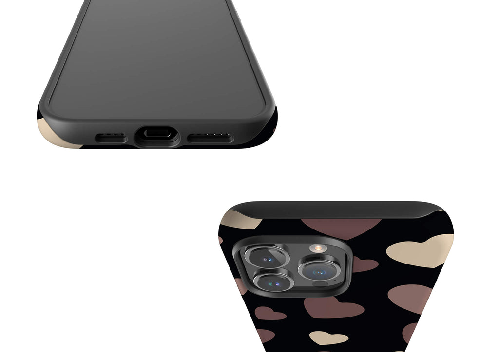 White & Black Hearts Tough Case for iPhone — Finnaij