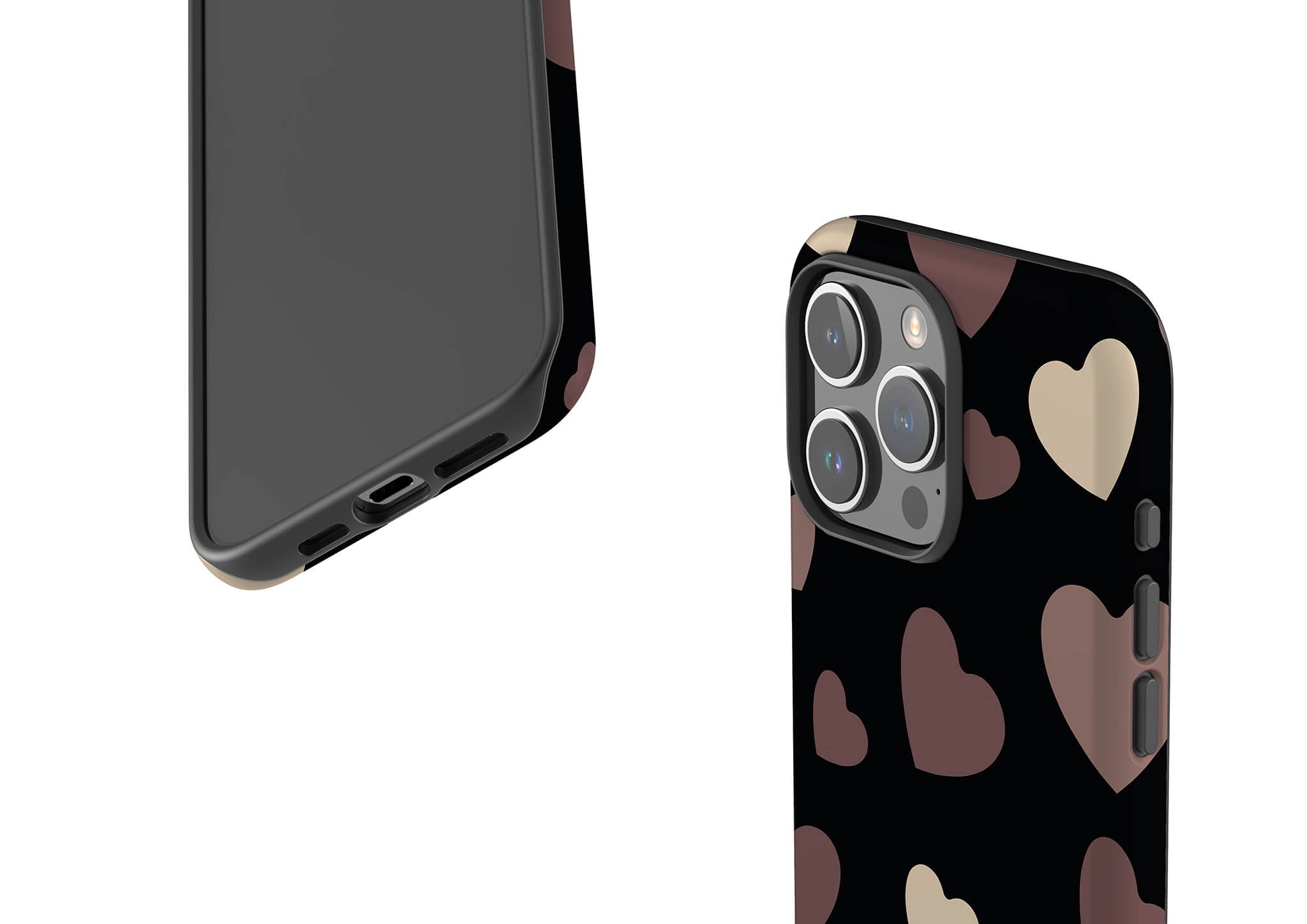White & Black Hearts Tough Case for iPhone — Finnaij