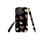 White & Black Hearts Tough Case for iPhone — Finnaij