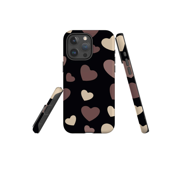 White & Black Hearts - iPhone Tough Case