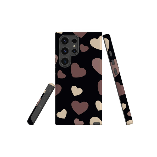 White & Black Hearts - Samsung Tough Case