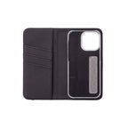 White & Black Hearts Vegan Leather — Folio Wallet Case for iPhone — Finnaij
