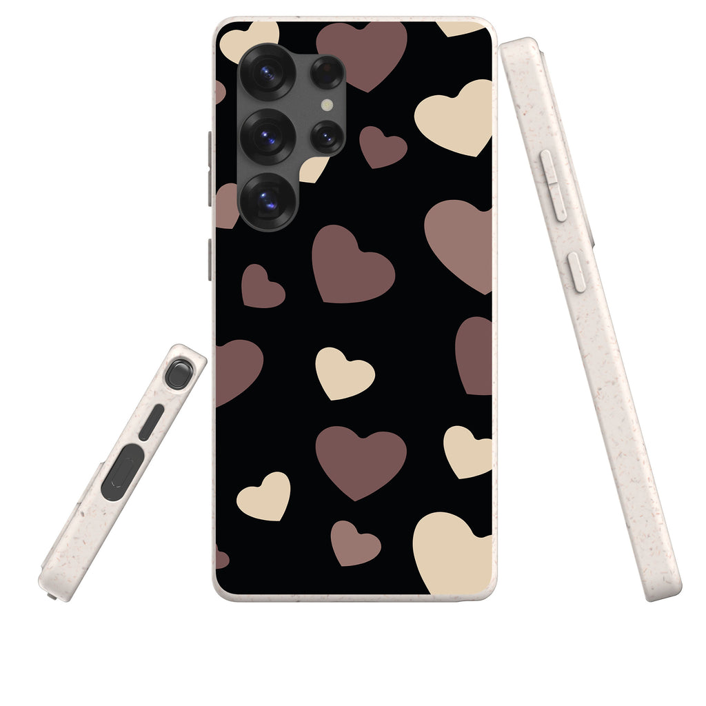 White & Black Hearts Bio-degradable Case for Samsung Galaxy — Finnaij