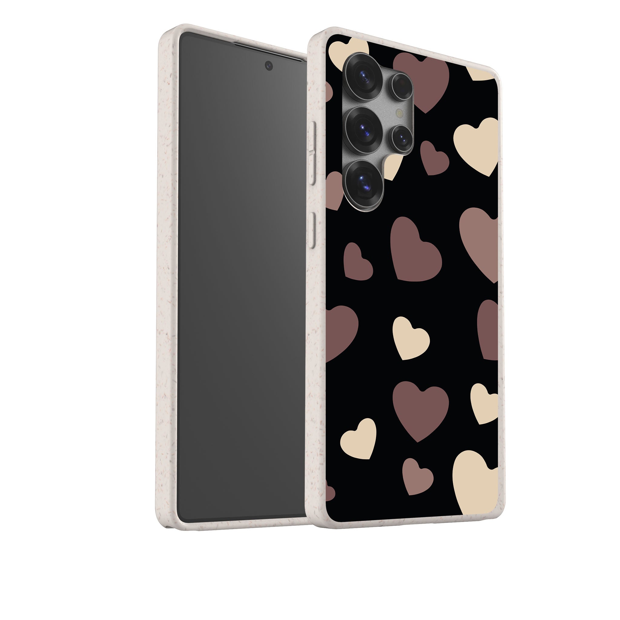 White & Black Hearts Bio-degradable Case for Samsung Galaxy — Finnaij
