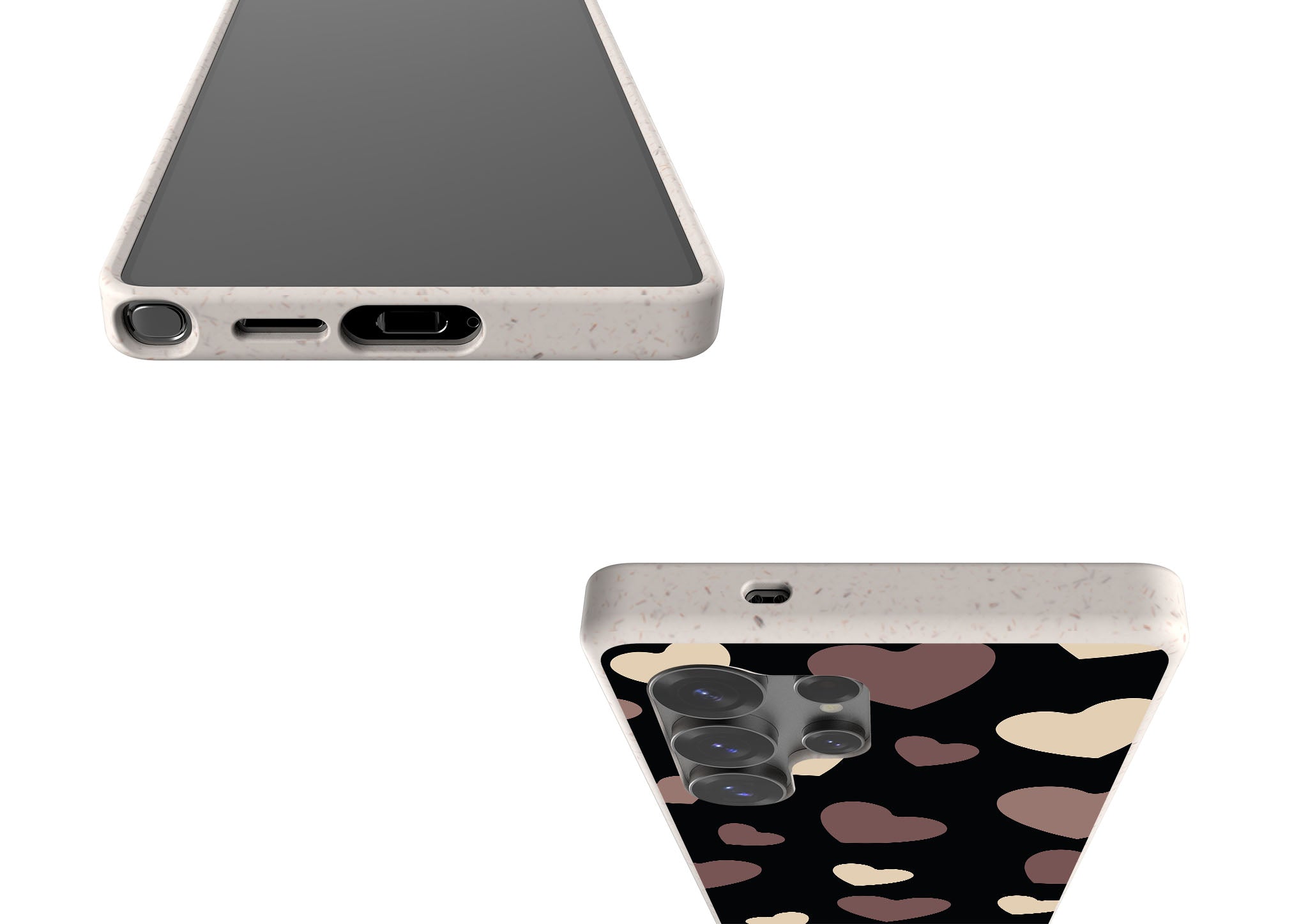 White & Black Hearts Bio-degradable Case for Samsung Galaxy — Finnaij