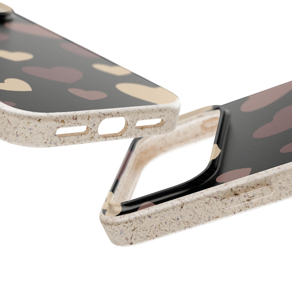 White & Black Hearts — iPhone Bio-degradable Case — Finnaij