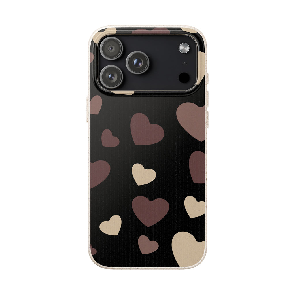 White & Black Hearts — iPhone Bio-degradable Case — Finnaij