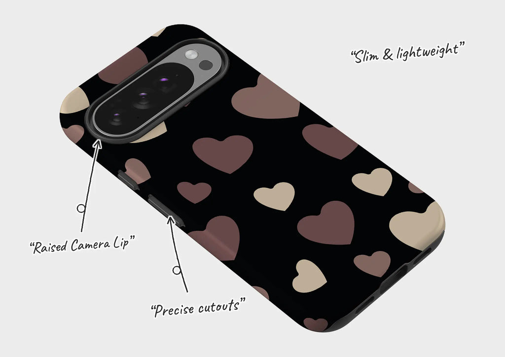 White & Black Hearts — Tough Case for Google — Finnaij
