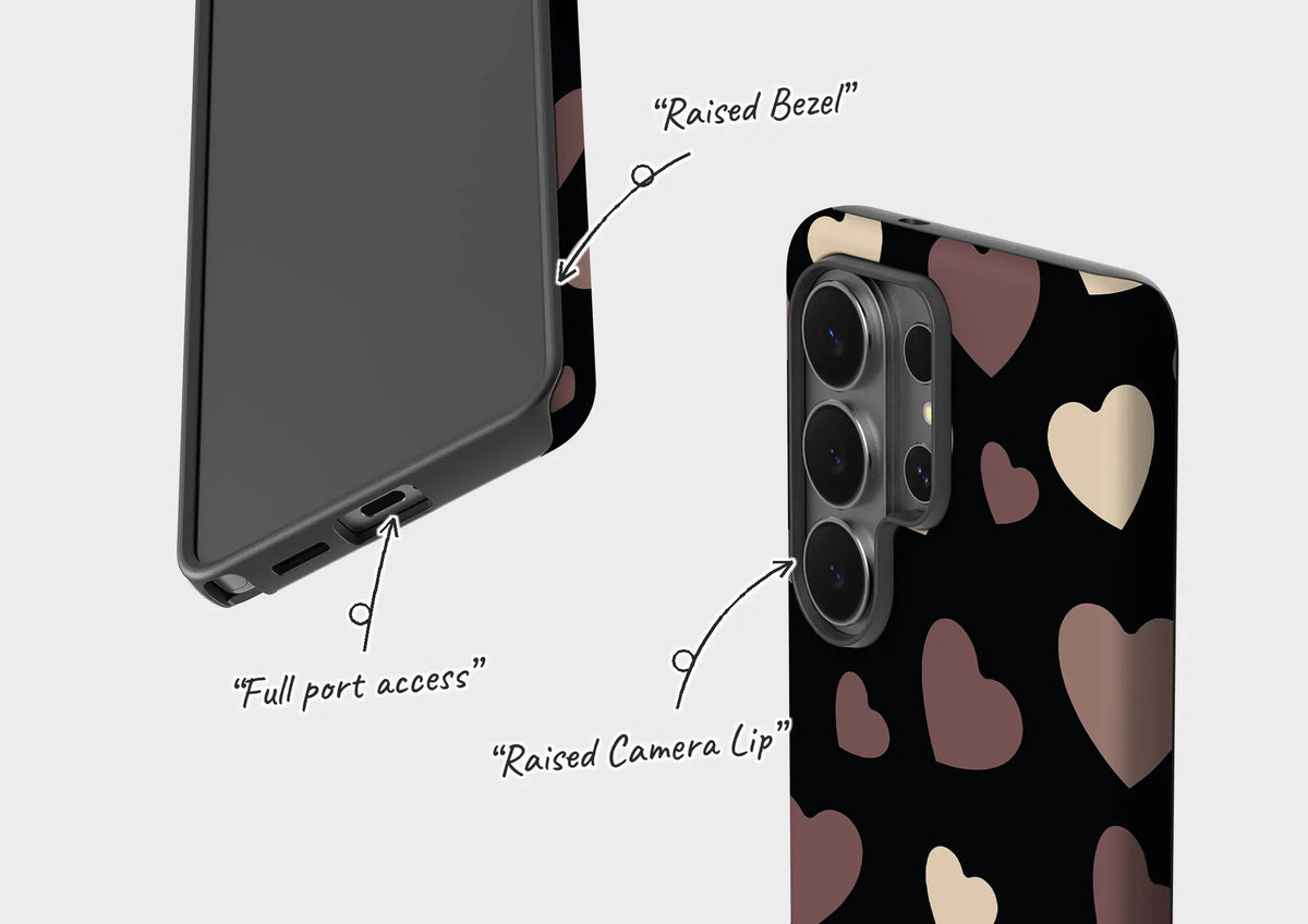 White & Black Hearts — Tough Case for Samsung — Finnaij