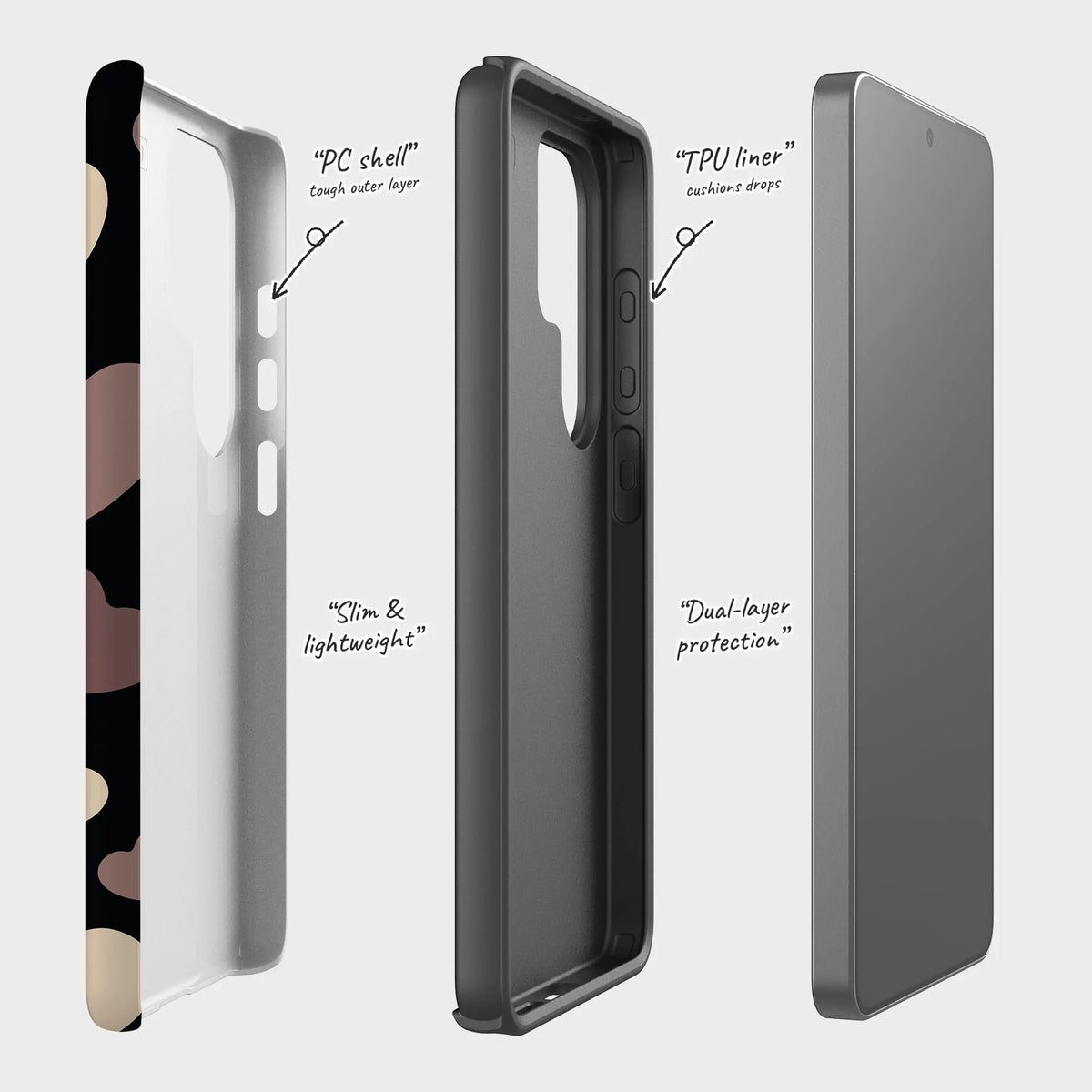 White & Black Hearts — Tough Case for Samsung — Finnaij
