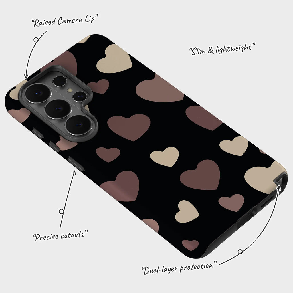 White & Black Hearts — Tough Case for Samsung — Finnaij