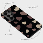White & Black Hearts — Tough Case for Samsung — Finnaij