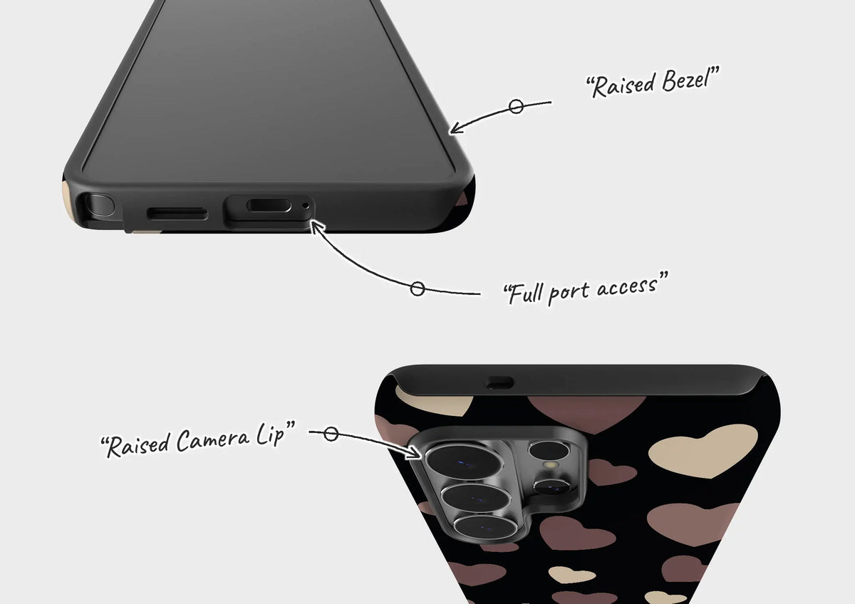 White & Black Hearts — Tough Case for Samsung — Finnaij