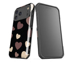 White & Black Hearts — Impact Armour MagSafe Case for iPhone — Finnaij